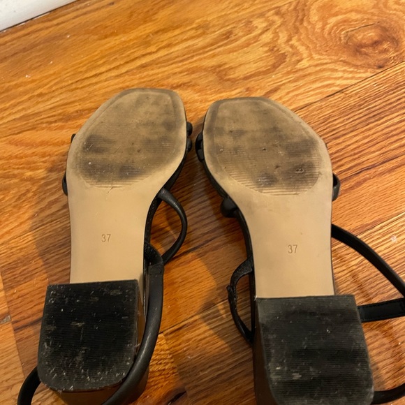 Black Strappy Kitten Heels - Picture 4 of 6